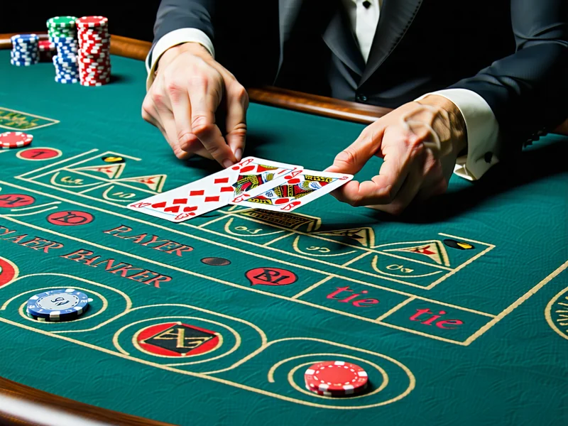 Bàn chơi Baccarat trực tuyến tại OK9 với các khu vực cược Người Chơi, Nhà Cái và Hòa