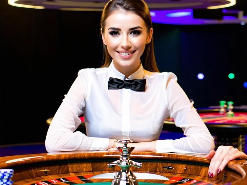 Dealer chuyên nghiệp tại OK9 tương tác với người chơi Roulette Trực Tuyến