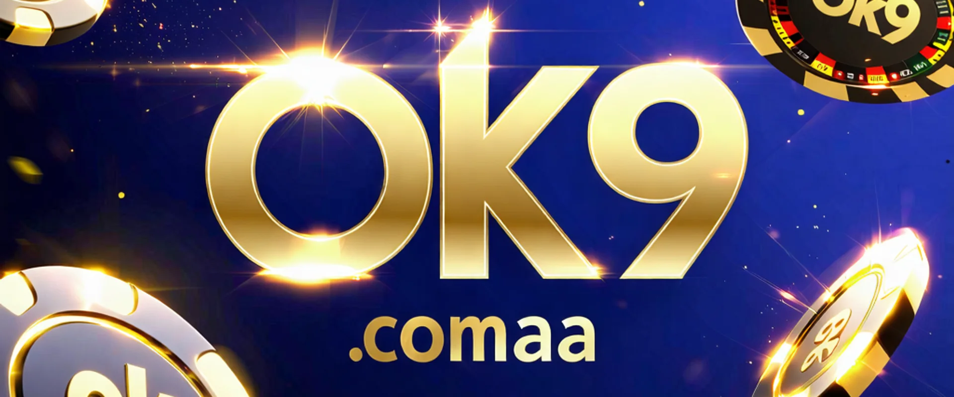 Hình ảnh banner giới thiệu các trò chơi điện tử đa dạng tại OK9, OK9.com, ok9aa với hiệu ứng ánh sáng vàng lấp lánh trên nền xanh đậm, tượng trưng cho sự giàu có và chiến thắng.