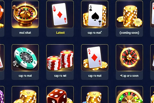 Hình ảnh một màn hình hiển thị nhiều tựa game điện tử mới ra mắt với các biểu tượng hấp dẫn và dòng chữ 'Mới nhất', thể hiện sự cập nhật liên tục của OK9, OK9.com, ok9aa.