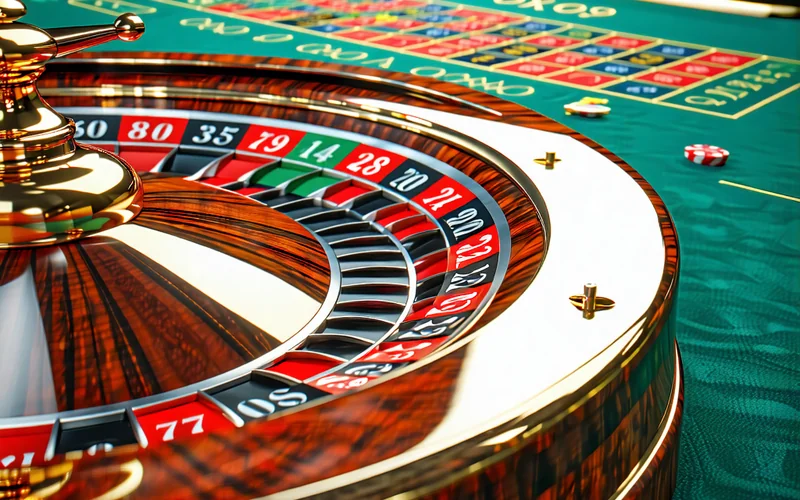 Bàn quay Roulette trực tuyến tại OK9 với các ô số và chip cược