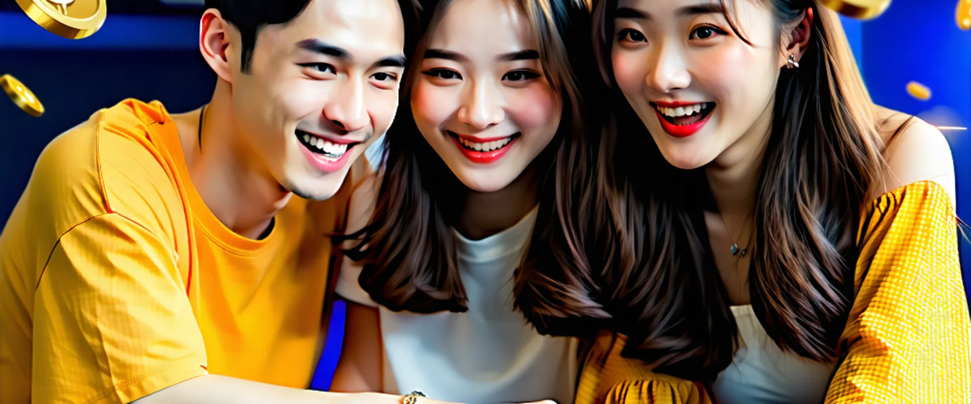Hình ảnh banner chương trình giới thiệu bạn bè OK9 với nhiều người vui vẻ và tiền thưởng