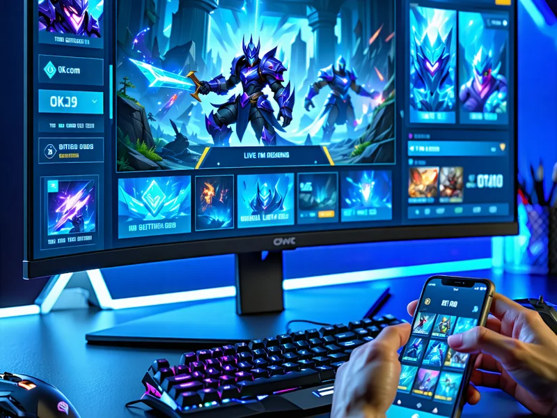 Hình ảnh người chơi đang xem trực tiếp và cá cược Esports trên OK9
