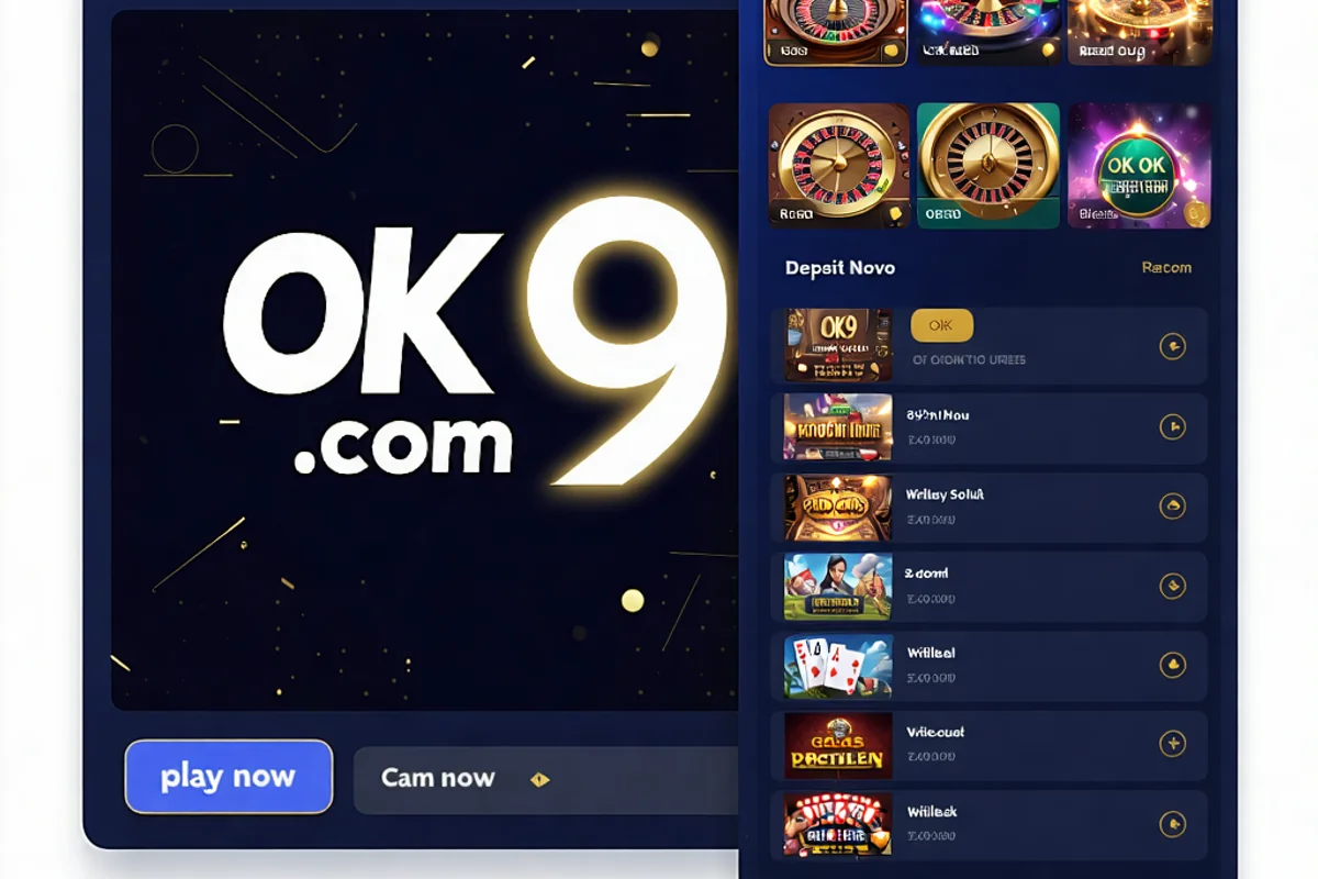 Giao diện nền tảng OK9.com hiện đại