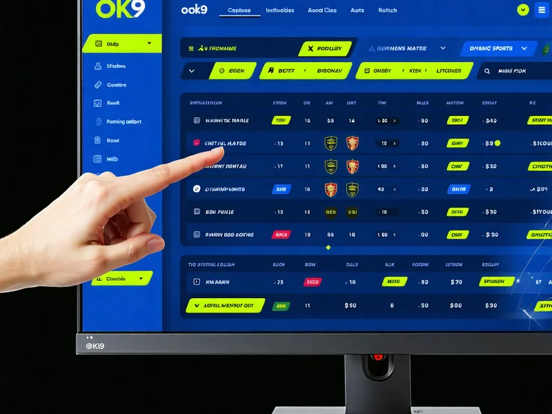 Giao diện nền tảng cá cược thể thao chuyên nghiệp của OK9