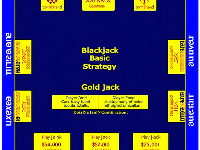 Hình ảnh minh họa thẻ chiến lược cơ bản cho trò Blackjack, hiển thị các quyết định tối ưu cho người chơi